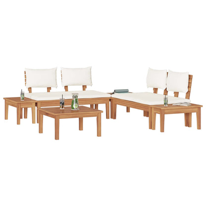 vidaXL Gartensofa-set 3 pcs Braun und Creme