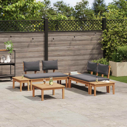 vidaXL Gartensofa-set 3 pcs Braun und Grau