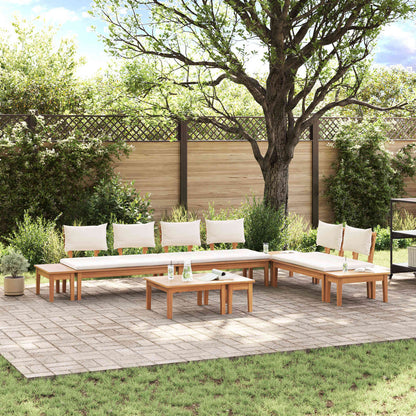 vidaXL Gartensofa-set 5 pcs Braun und Creme