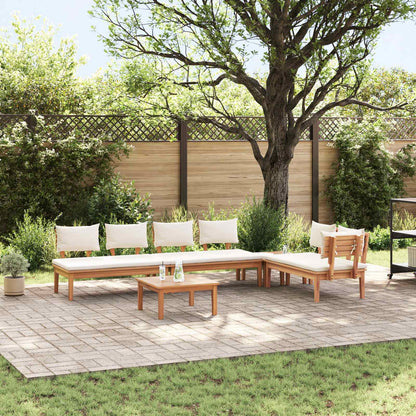 vidaXL Gartensofa-set 5 pcs Braun und Creme
