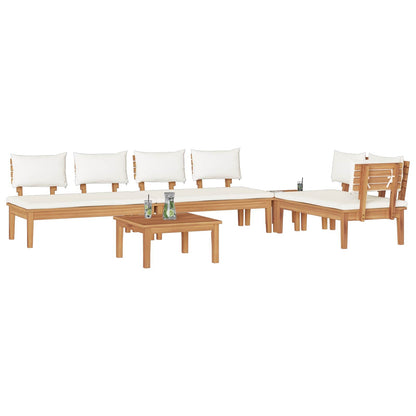 vidaXL Gartensofa-set 5 pcs Braun und Creme
