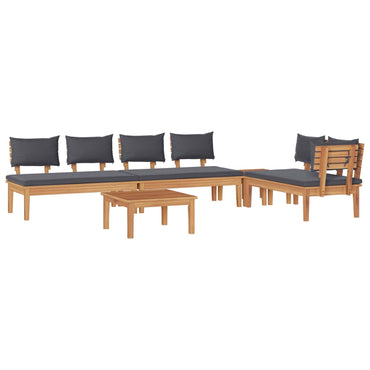 vidaXL Gartensofa-set 5 pcs Braun und Grau