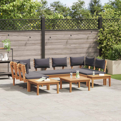 vidaXL Gartensofa-set 4 pcs Braun und Grau