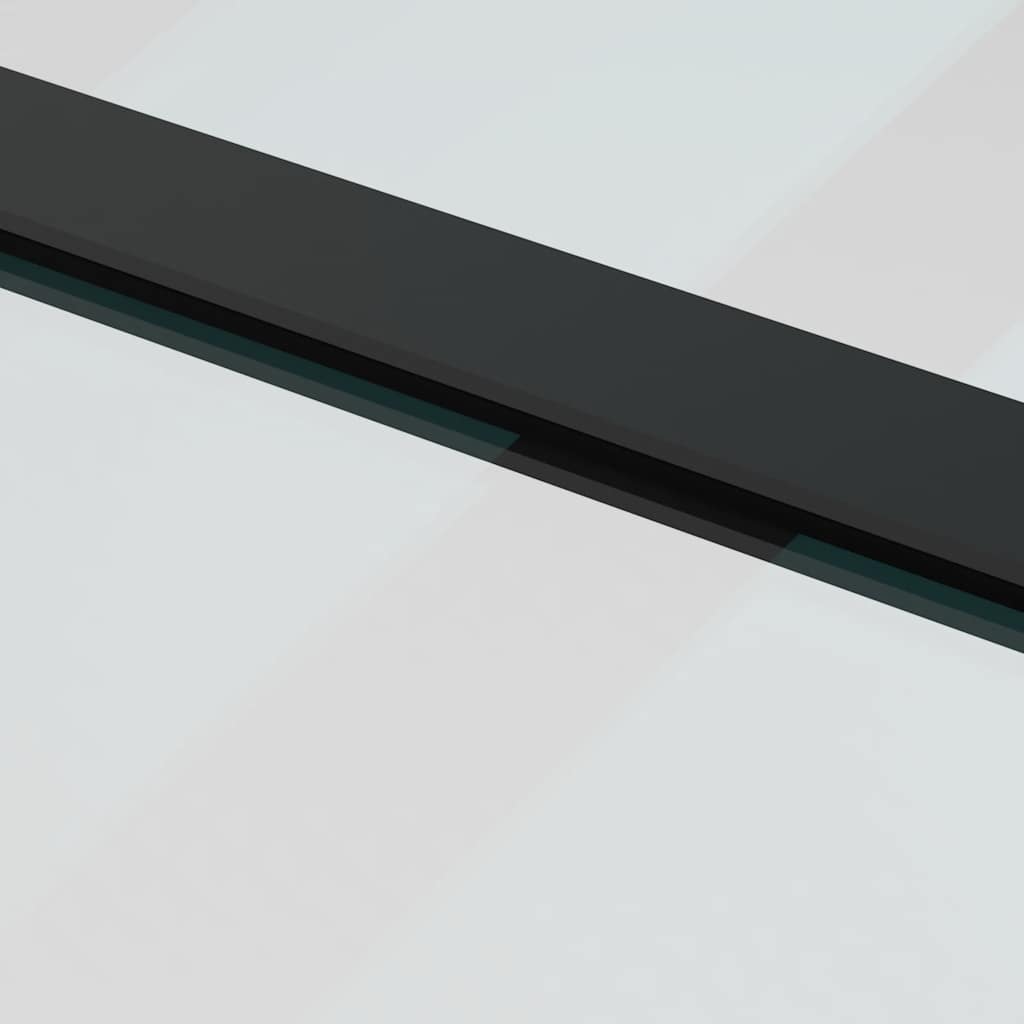 Schiebetür mit Beschlag Schwarz 76x205 cm ESG-Glas