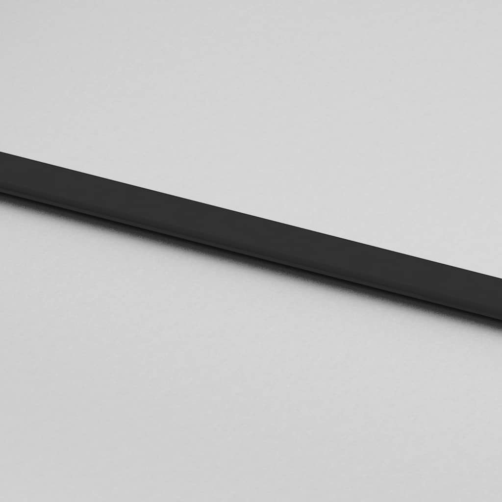 Schiebetür mit Beschlag Schwarz 76x205 cm Hartglas