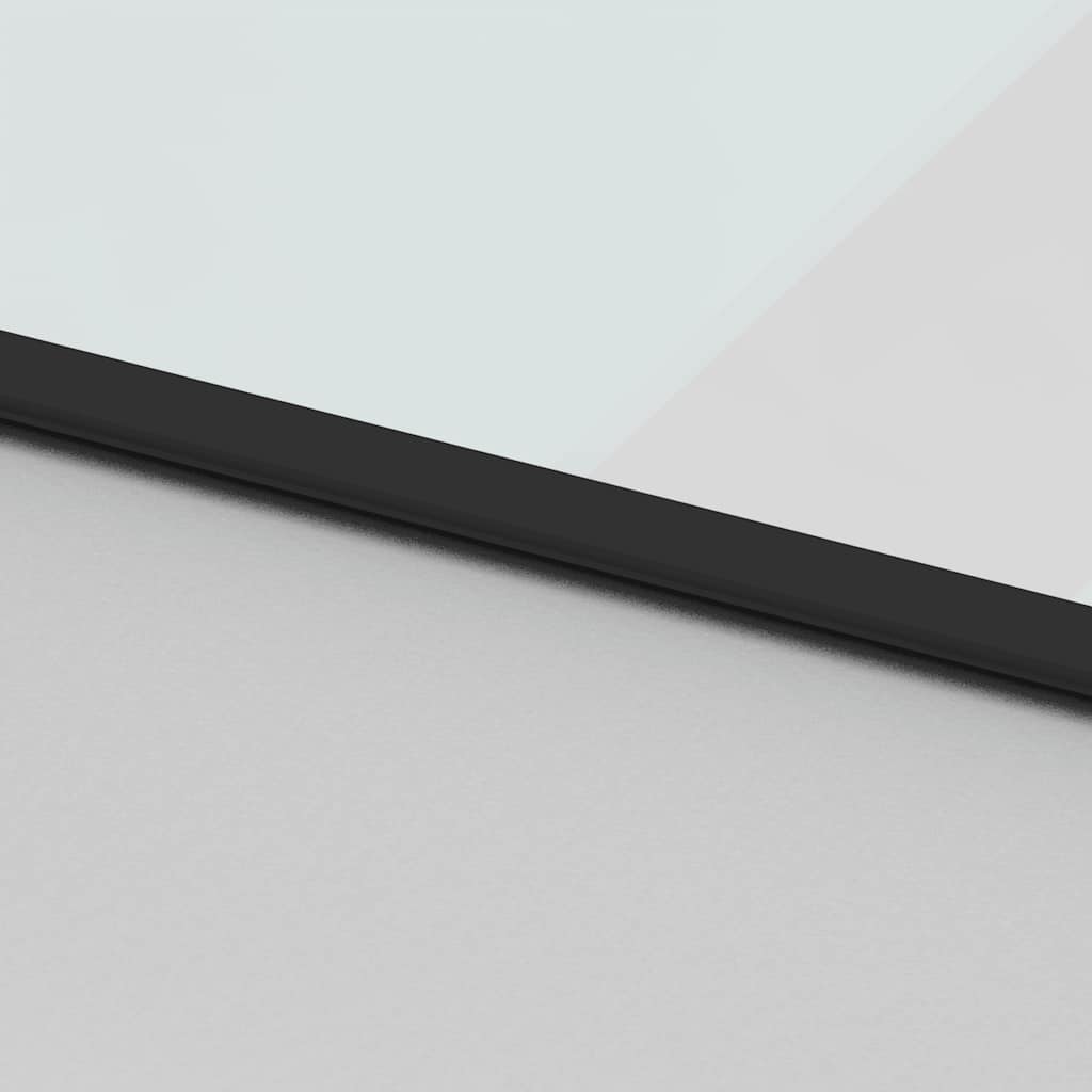 Schiebetür mit Beschlag Schwarz 90x205 cm Hartglas