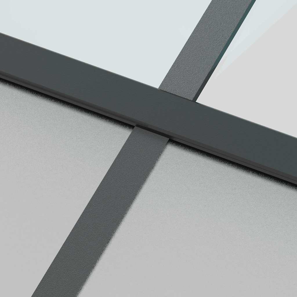 Schiebetür mit Beschlag Schwarz 90x205 cm Hartglas