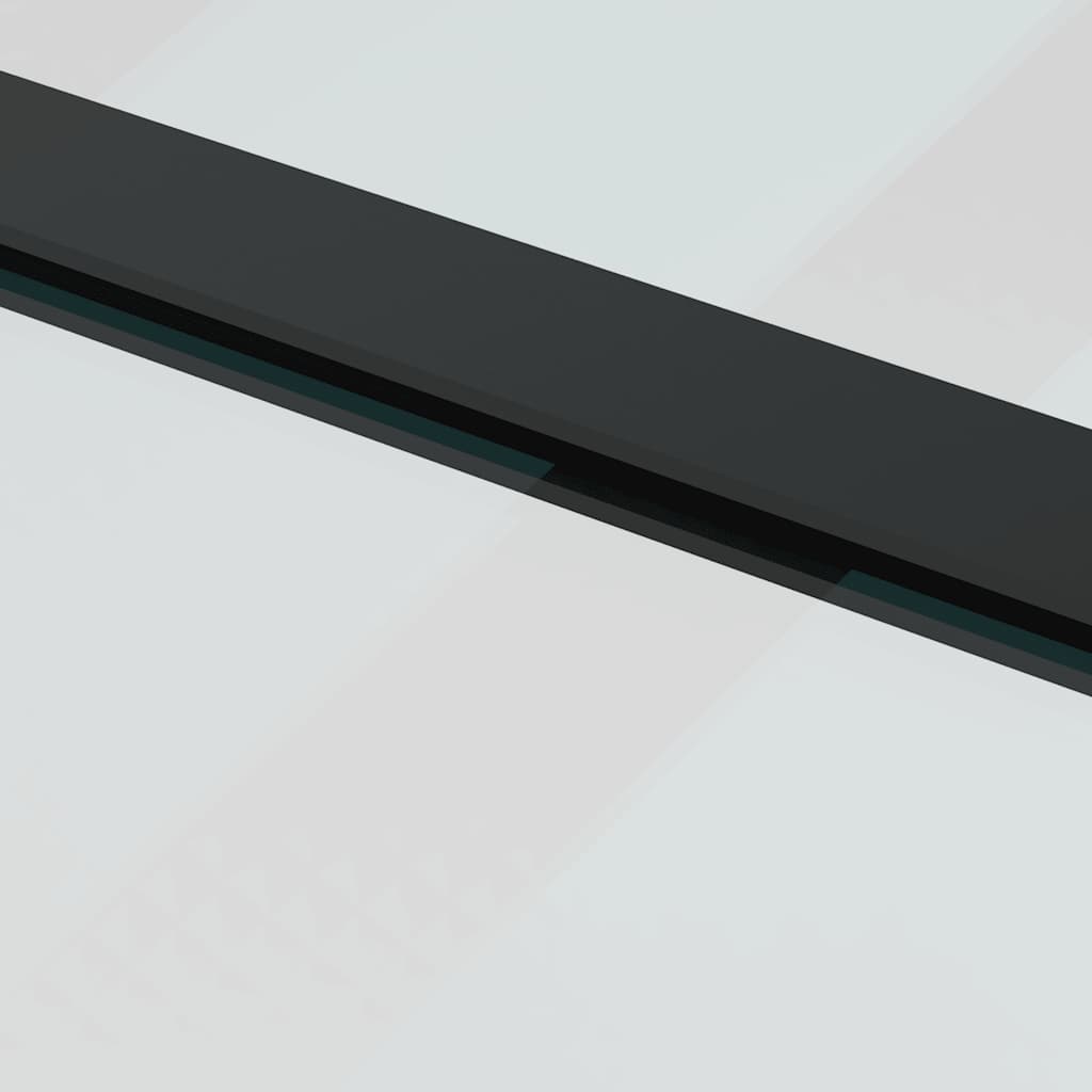 Schiebetür mit Beschlag Schwarz 76x205 cm ESG-Glas