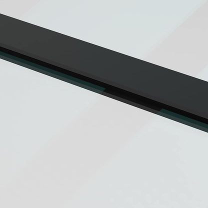 Schiebetür mit Beschlag Schwarz 102x205 cm ESG-Glas