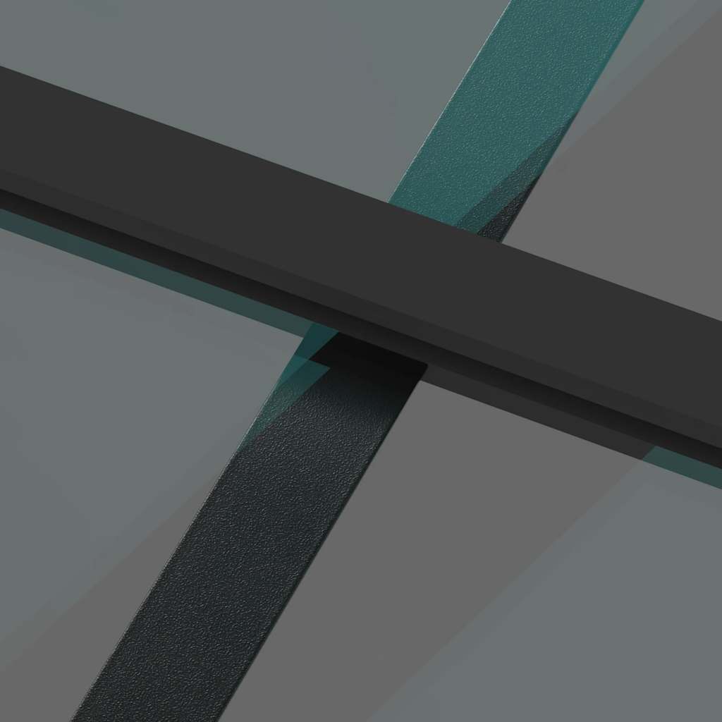 Schiebetür mit Beschlag Schwarz 90x205 cm Hartglas