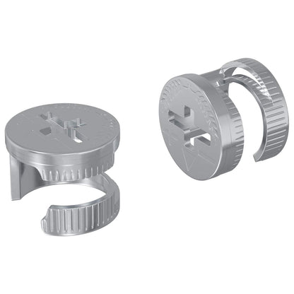 Zapfenschloss-Muttern 2 pcs Silber 12 x 10 mm Metall