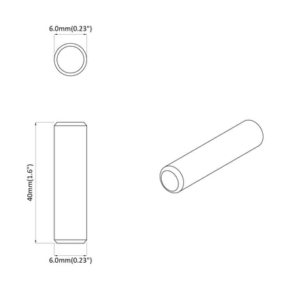 Holzdübel 12 pcs Braun Ø6 x 40 mm Massivholz