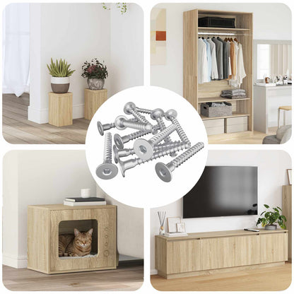 Confirmat-Schrauben 12 pcs Silber Ø5 x 40 mm Metall