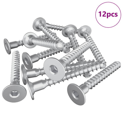 Confirmat-Schrauben 12 pcs Silber Ø5 x 40 mm Metall