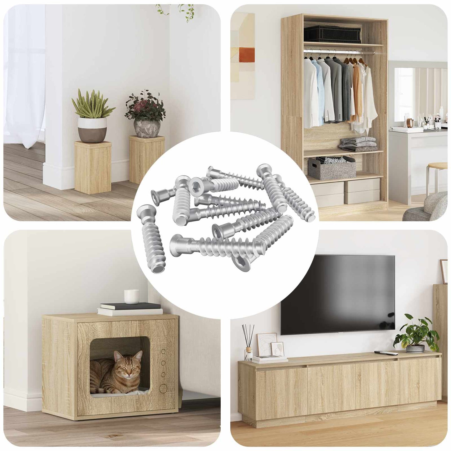 Kopfschraube 12 pcs Silber M7 x 40 mm Stahl