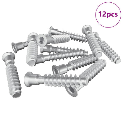 Kopfschraube 12 pcs Silber M7 x 40 mm Stahl