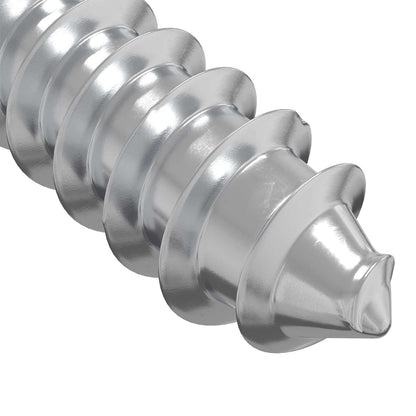 Holzschrauben 2 pcs Silber M6 x 70 mm Stahl