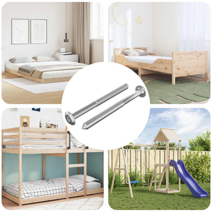 Möbel-Schrauben 2 pcs Silber M6 x 70 mm Stahl