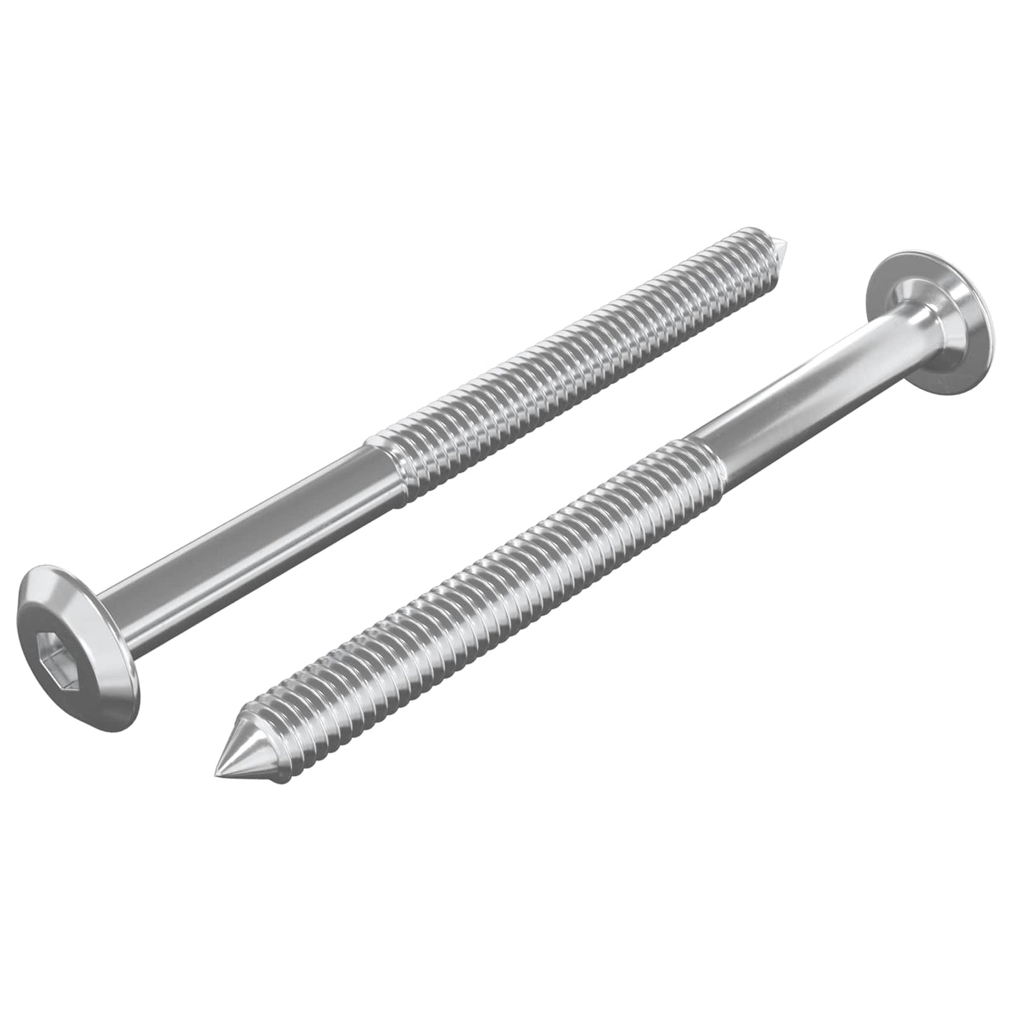 Möbel-Schrauben 2 pcs Silber M6 x 70 mm Stahl