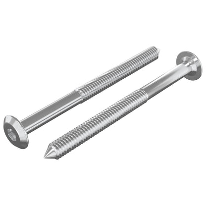 Möbel-Schrauben 2 pcs Silber M6 x 70 mm Stahl