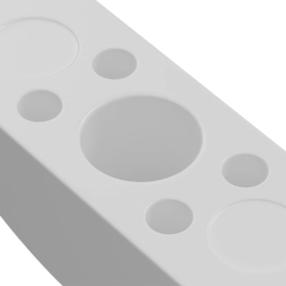 Halbmond Waschscheibe 18 pcs Weiß M6 Polypropylen