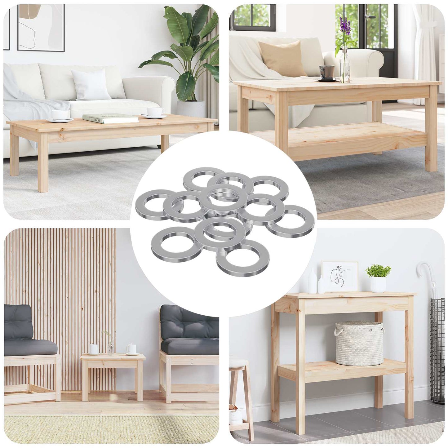 Unterlegscheiben 50000 pcs Silber Eisen