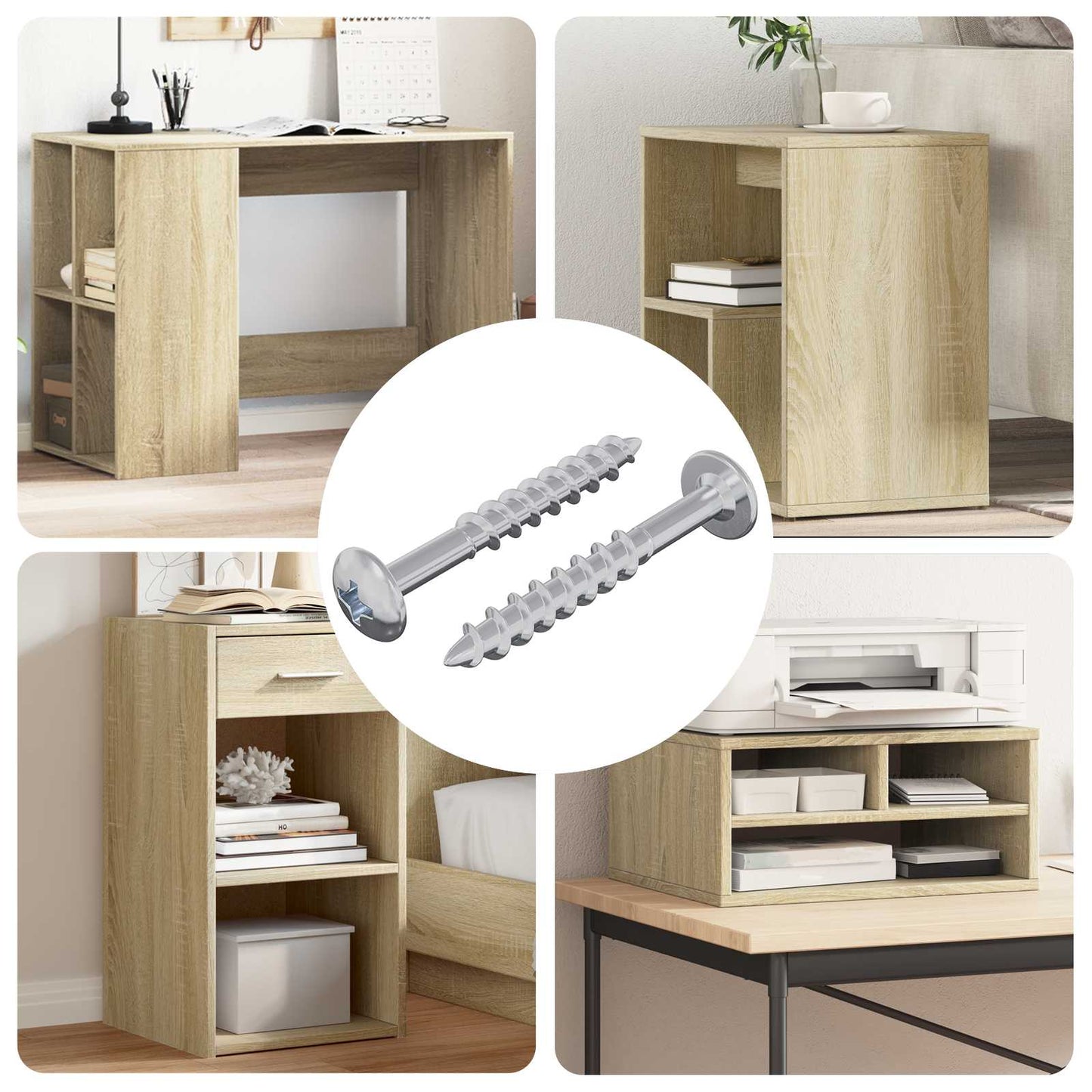 Schraube 2 pcs Silber 9,8 x 35 mm Eisen