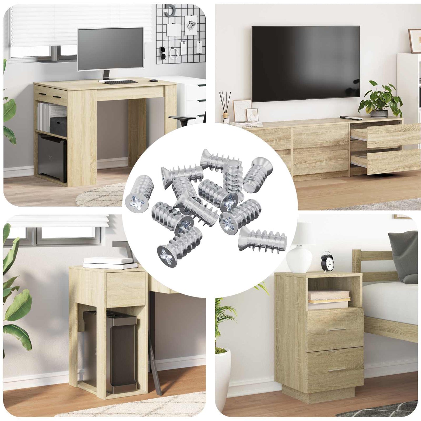 Schraube 10909 pcs Silber M6 x 12 mm Eisen