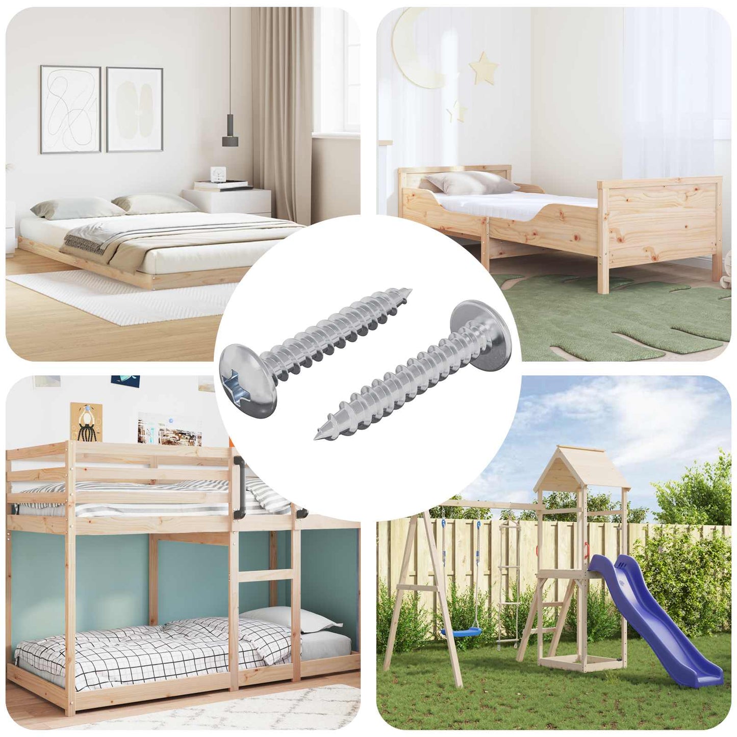 Selbstschneidender Nagel 2 pcs Zink-beschichtet 4 x 25 mm Stahl