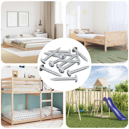 Holzschraube 8182 pcs Silber M4 x 28 mm Eisen