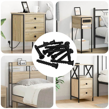 Steckkappen-Schraube 3072 pcs Schwarz 7 x 40 mm Eisen