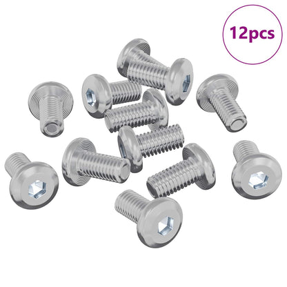 Schraube mit Sperre Uni 12 pcs Silber M6 x 12 mm Stahl