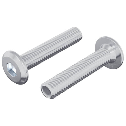Schraube mit Sperre Uni 2 pcs Silber M6 x 30 mm Stahl