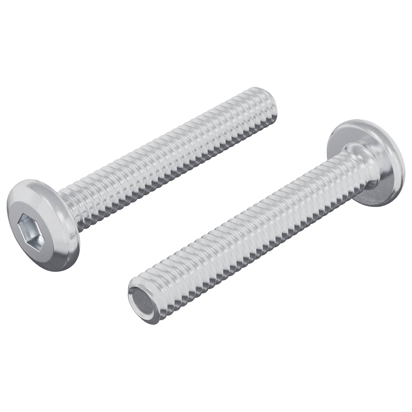Schraube mit Sperre Uni 2 pcs Silber M6 x 35 mm Stahl