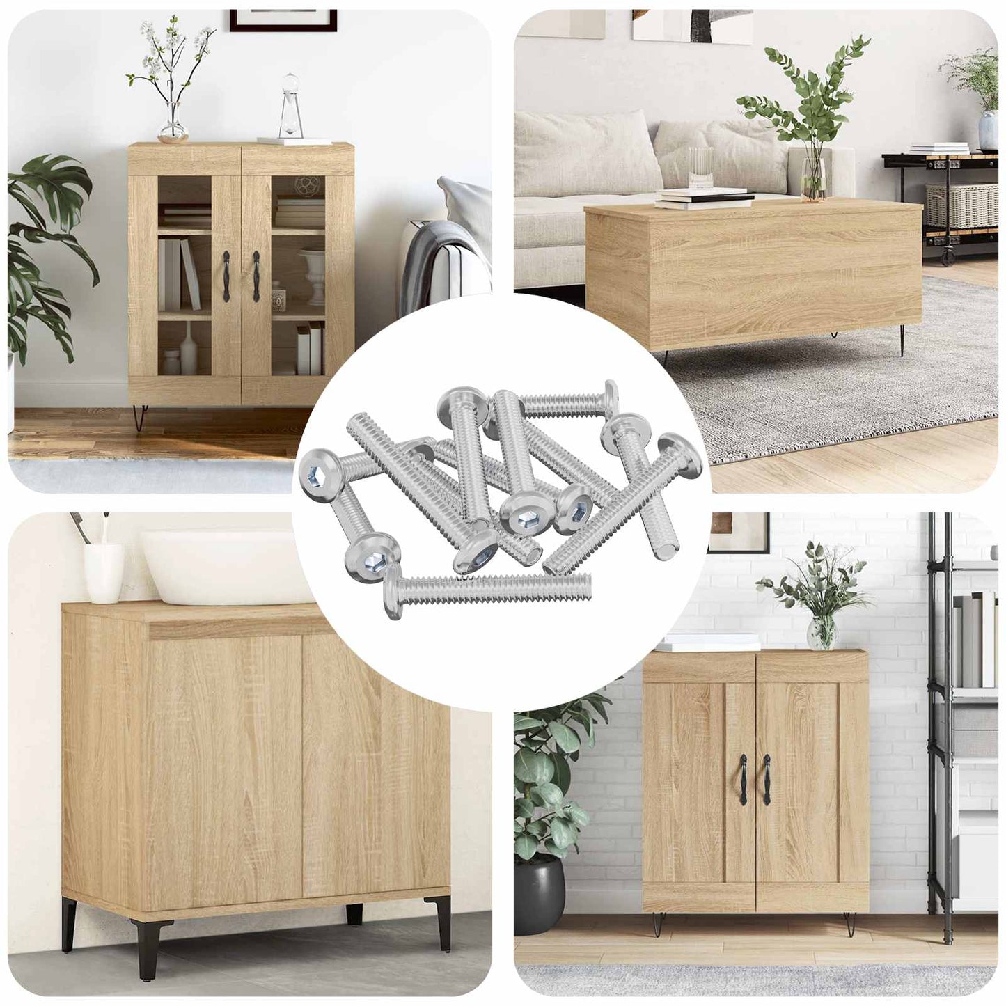 Schraube mit Sperre Uni 2514 pcs Silber Stahl