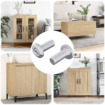 Kopf-Sicherungsschraube 2 pcs Silber M6 x 15 mm Stahl