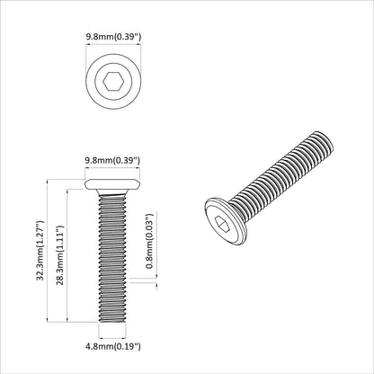 Schraube 2647 pcs Silber 5 x 30 mm Eisen