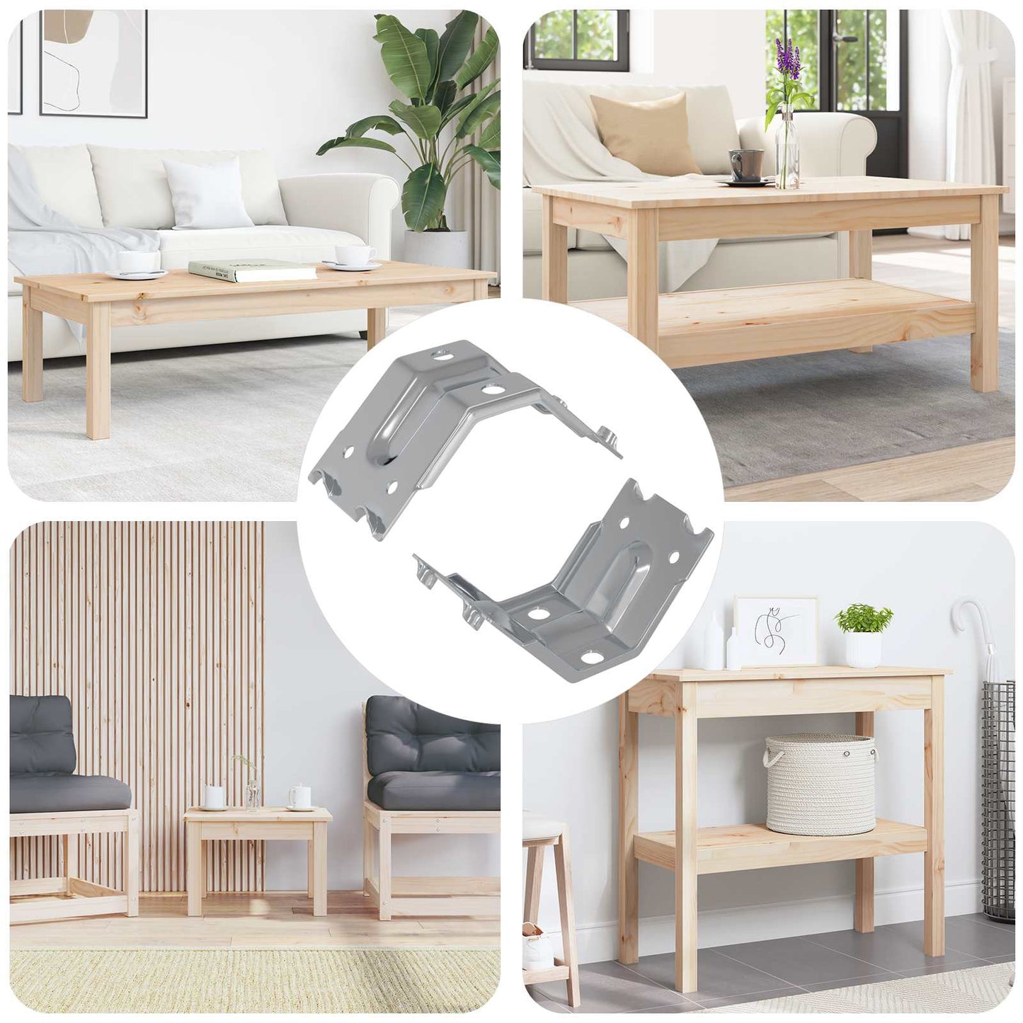 Halterung 2 pcs Zink-beschichtet 106 x 55 x 1,5mm Stahl