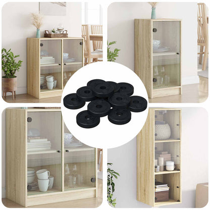 geeignet für Flachscheiben 12 pcs Schwarz ∅15 x 3 mm