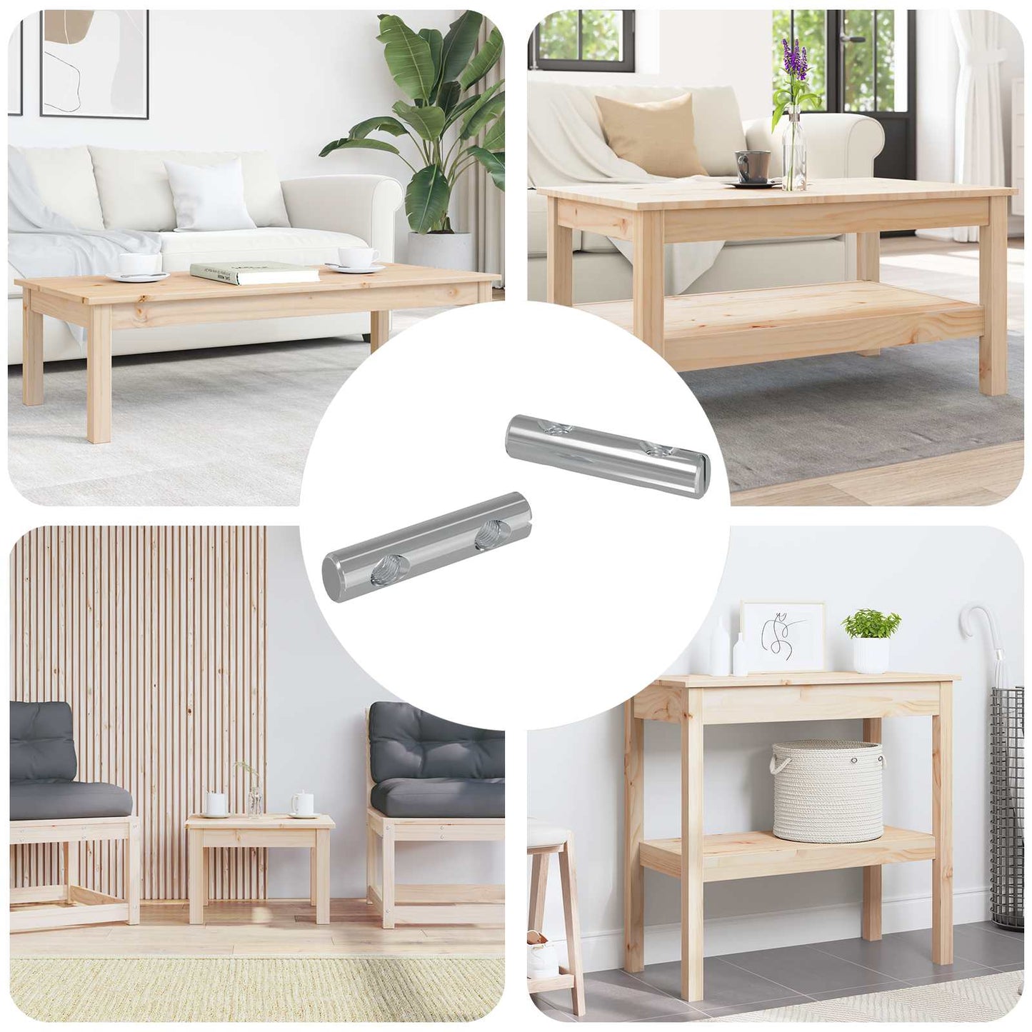 Mutter 2 pcs Zink-beschichtet 60 x 12 mm Eisen