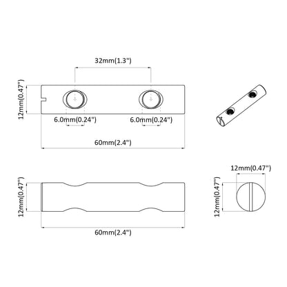 Mutter 12 pcs Zink-beschichtet 60 x 12 mm Eisen