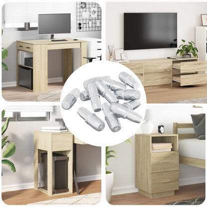 Regalstecker 12 pcs Silber 7 x 16 mm Eisen