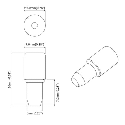 Regalstecker 7200 pcs Silber 7 x 16 mm Eisen