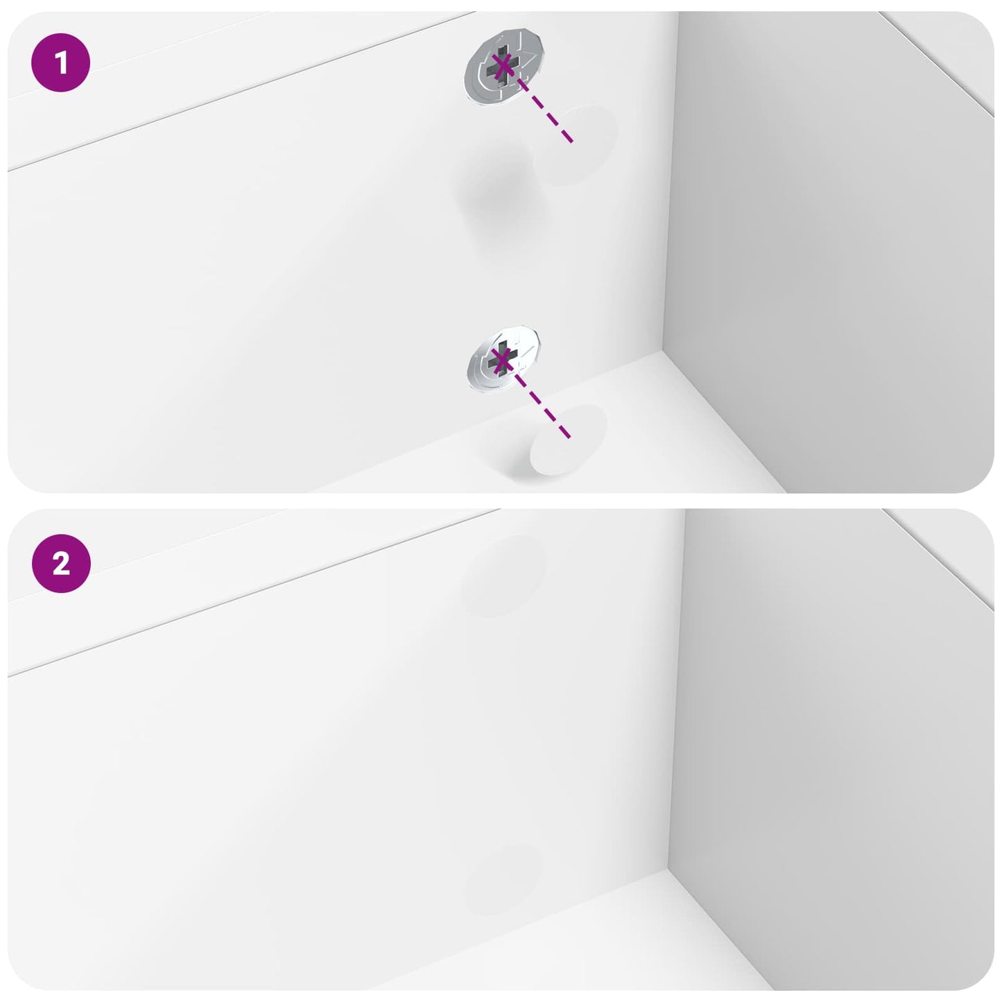 Sticker 2 pcs Weiß Ø 20 x 0,5 mm Papier