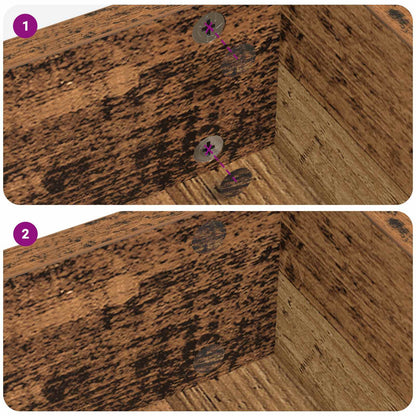 Selbstklebende Schraubenabdeckung 2 pcs Altholz Ø 20 x 0,5 mm