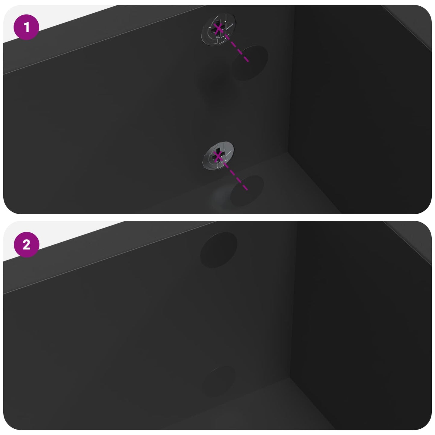 Selbstklebende Schraubenabdeckung 12 pcs Schwarz Ø 20 x 0,5 mm