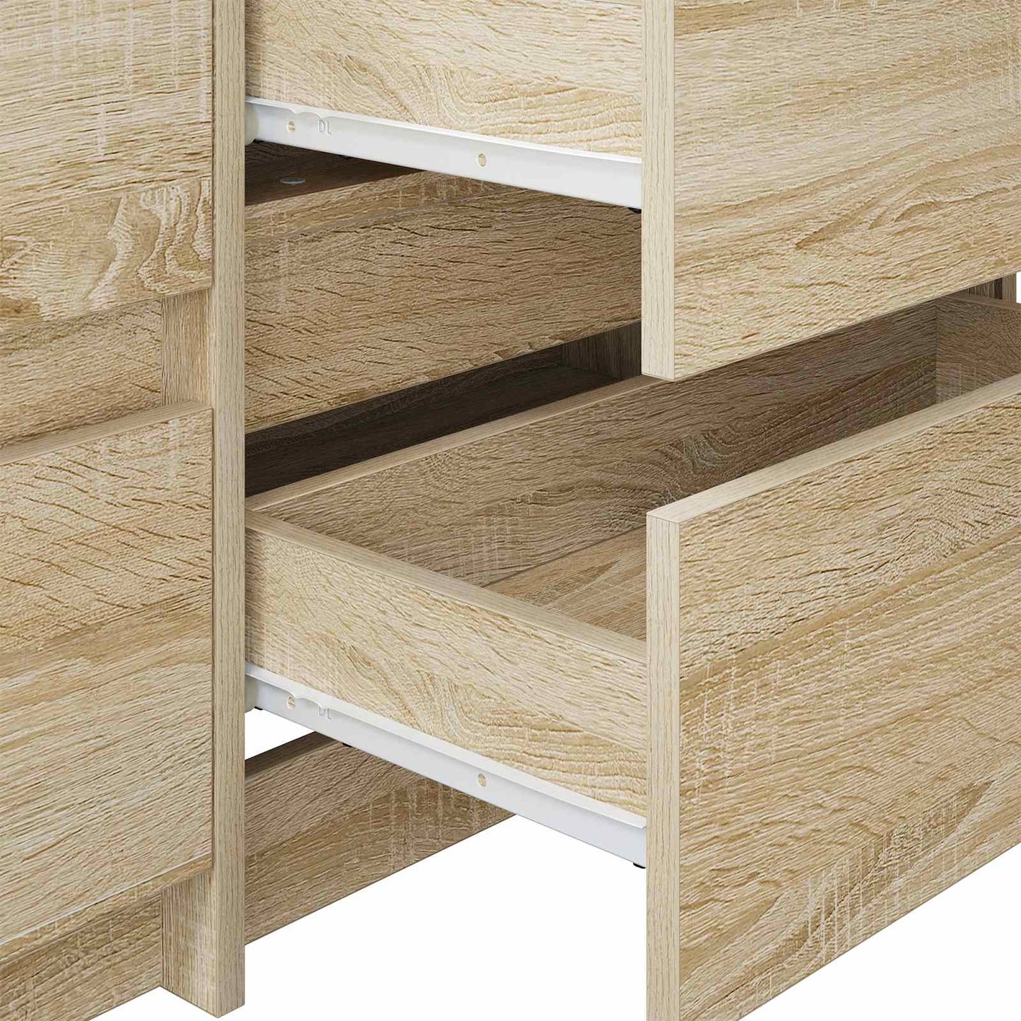 Schubladenschiene 2 pcs Weiß 250 mm Stahl