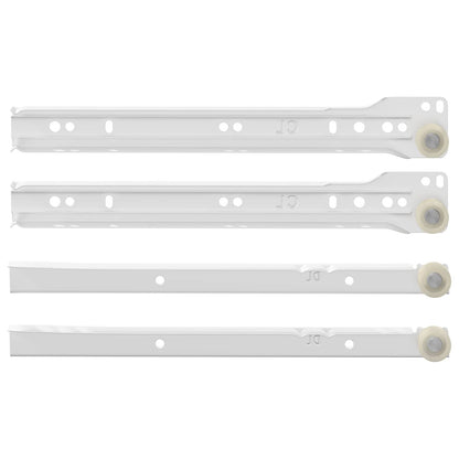 Schubladenschiene 2 pcs Weiß 250 mm Stahl