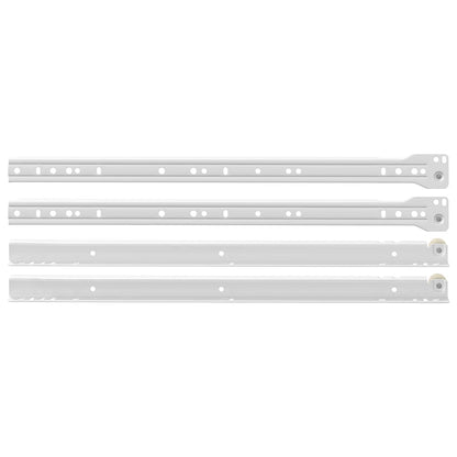 Schubladenschiene 12 pcs Weiß 450 mm Stahl