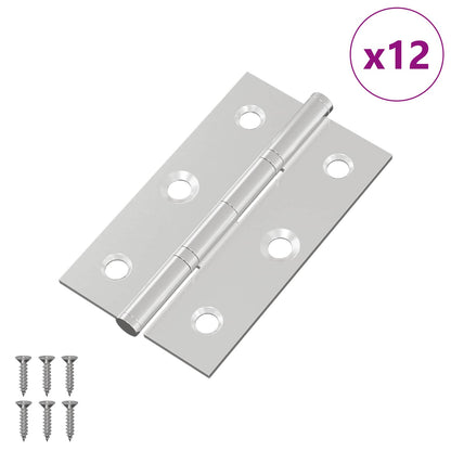 Scharnier Uni 12 pcs Silber 58 x 35 x 1 mm Stahl